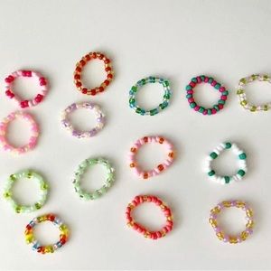 Handmade beaded rings